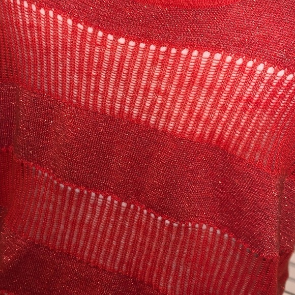 Express Cherry Red Sheer Linen Racer back Cami tank top New Small - Picture 3 of 7